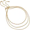 Rubi Shoes 3pk Fine Chain Necklace In Up Gold Classic Snake