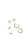 Rubi Shoes 3pk Small Earring In Gold Plated Wavy