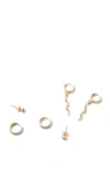Rubi Shoes 3pk Small Earring In Up Gold Snakes