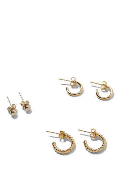 Rubi Shoes 3pk Small Earring In Up Gold Twist