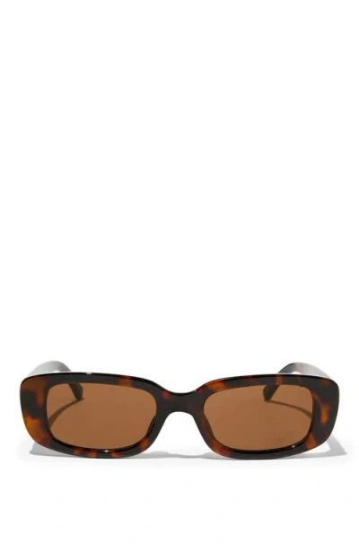 Rubi Shoes Abby Rectangle Sunglasses In Deep Tort