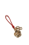 Rubi Shoes Bag Charm In Gold Hibiscus Orange Rope