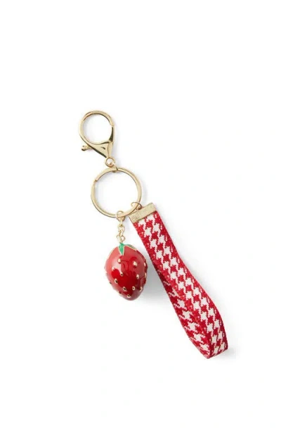 Rubi Shoes Bag Charm In Large Enamel Strawberry