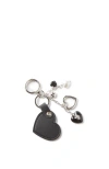 Rubi Shoes Bag Charm In Multi Heart Silver Black