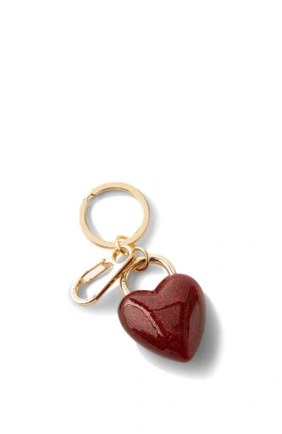 Rubi Shoes Bag Charm In Red Puffy Heart