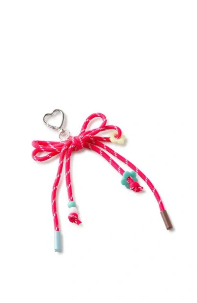 Rubi Shoes Bag Charm In Rope Bow Raspberry