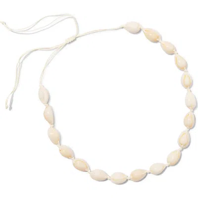 Rubi Shoes Beaded Necklace In Up Cowrie Shell