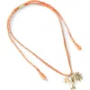 Rubi Shoes Cord Pendant Necklace In Orange