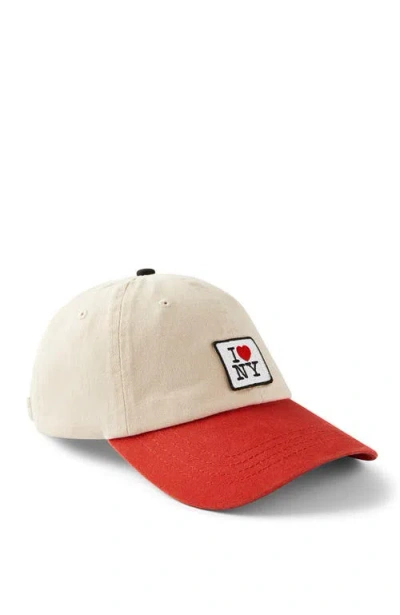Rubi Shoes License Graphic Dad Cap In Lcn Ny Poppy Red