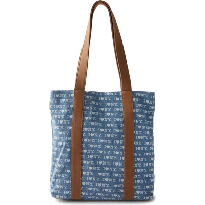 Rubi Shoes Marlow Tote Bag In Lcn Ny I Love Ny Blue Denim