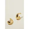 Rubi Shoes Mid Charm Earring In Gold Plated Tear Drop Stud