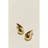 Rubi Shoes Mid Charm Earring In Gold Plated Waterdrop Stud