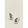 Rubi Shoes Mid Charm Earring In Silver Plated Waterdrop Stud