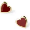Rubi Shoes Mid Charm Earring In Up Big Red Heart Stud