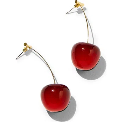 Rubi Shoes Mid Charm Earring In Up Cherry Drop Stud