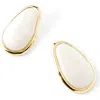 Rubi Shoes Mid Charm Earring In Up Gold Hammered Ecru