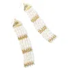 Rubi Shoes Mid Charm Earring In Up Gold Pearl Tassels