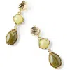 Rubi Shoes Mid Charm Earring In Up Olive Tripple Drop