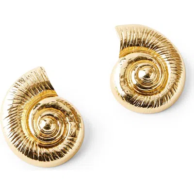 Rubi Shoes Mid Charm Earring In Up Sea Snail Gold