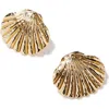 Rubi Shoes Mid Charm Earring In Up Shell Gold