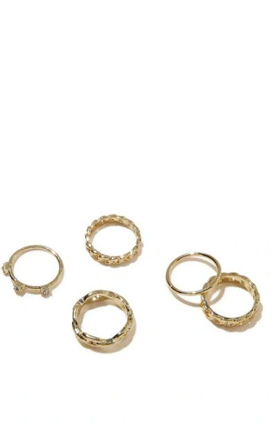Rubi Shoes Multipack Rings In Gold Plated Links