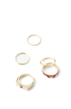 Rubi Shoes Multipack Rings In Heart And Love Letter