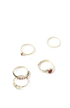 Rubi Shoes Multipack Rings In Red Heart