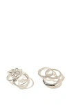 Rubi Shoes Multipack Rings In Sterling Silver Plated