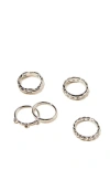 Rubi Shoes Multipack Rings In Sterling Silver Plated Links
