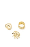 Rubi Shoes Multipack Rings In Up Gold Swirls