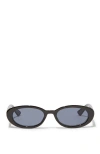 Rubi Shoes Ophelia Oval Sunglasses In Black