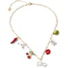 Rubi Shoes Pendant Necklace In Up Fruity Charm Gold