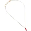 Rubi Shoes Pendant Necklace In Up Gold Enamel Chilli