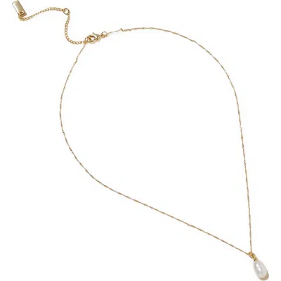 Rubi Shoes Pendant Necklace In Up Gold Pearl Drop