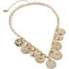 Rubi Shoes Pendant Necklace In Up Hammered Coin Necklace