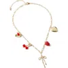 Rubi Shoes Pendant Necklace In Up Heart Charm Gold