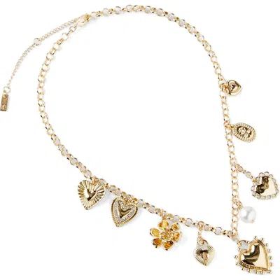 Rubi Shoes Pendant Necklace In Up Heart Floral Multi Charm