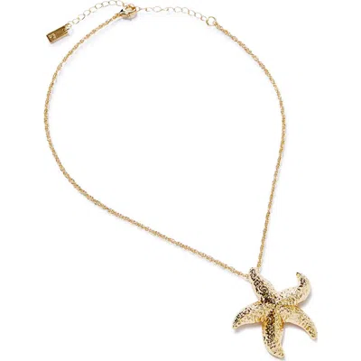Rubi Shoes Pendant Necklace In Up Starfish Gold