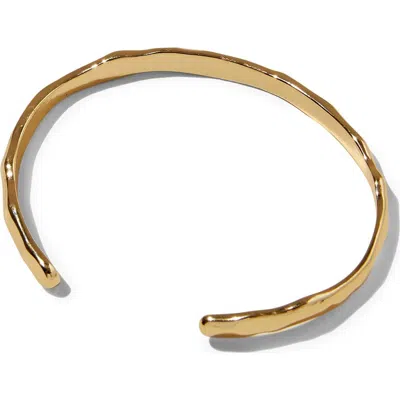 Rubi Shoes Single Bracelet In Up Gold Hammered Metal Cuff