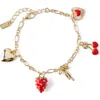 Rubi Shoes Single Bracelet In Up Heart Charm Gold