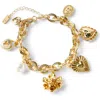 Rubi Shoes Single Bracelet In Up Heart Floral Multi Charm
