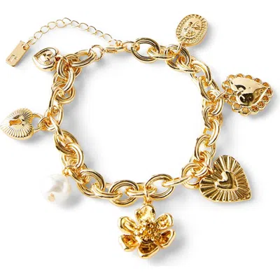 Rubi Shoes Single Bracelet In Up Heart Floral Multi Charm