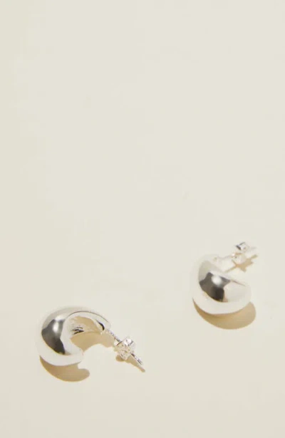 Rubi Shoes Small Charm Earring In Silver Plated Tear Drop Stud
