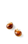Rubi Shoes Small Charm Earring In Up Amber Teardrop