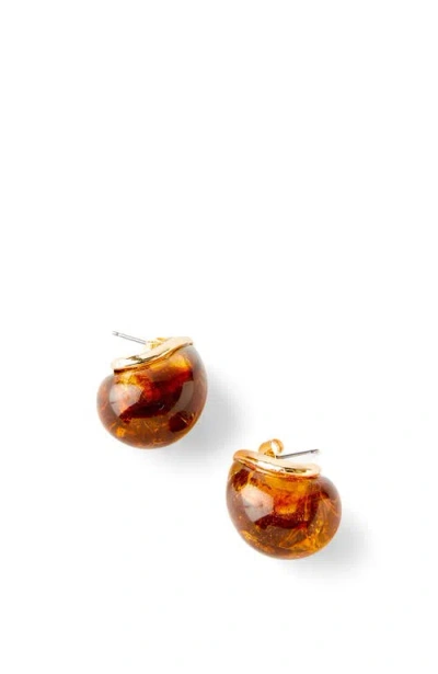 Rubi Shoes Small Charm Earring In Up Amber Teardrop