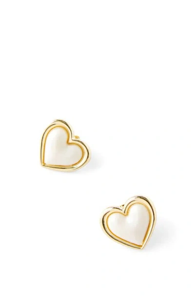 Rubi Shoes Small Charm Earring In Up Ecru Acrylic Shimmer