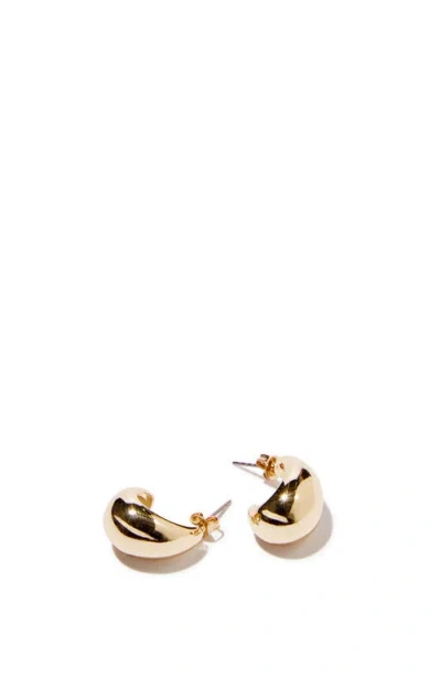 Rubi Shoes Small Charm Earring In Up Gold Teardrop