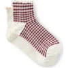 Rubi Shoes The Perfect Pair Frill Rib Ankle 2pk In Sandstone Sour Cherry