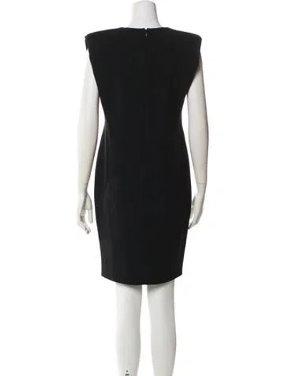 Pre-owned Rubin Singer Bateau Neckline Mini Dress In Black