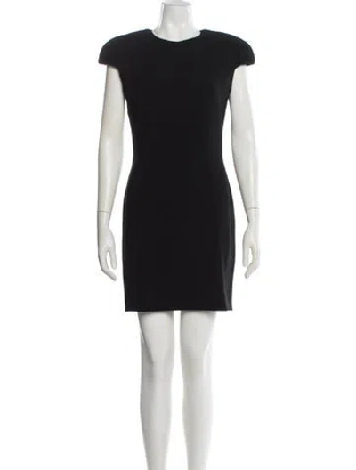 Pre-owned Rubin Singer Crew Neck Mini Dress In Black